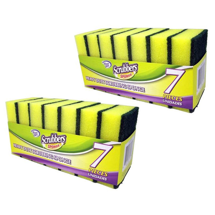 14 Pack Heavy Duty Scrub Sponges Washing Dishes Cleaning Kitchen Dish Sponge