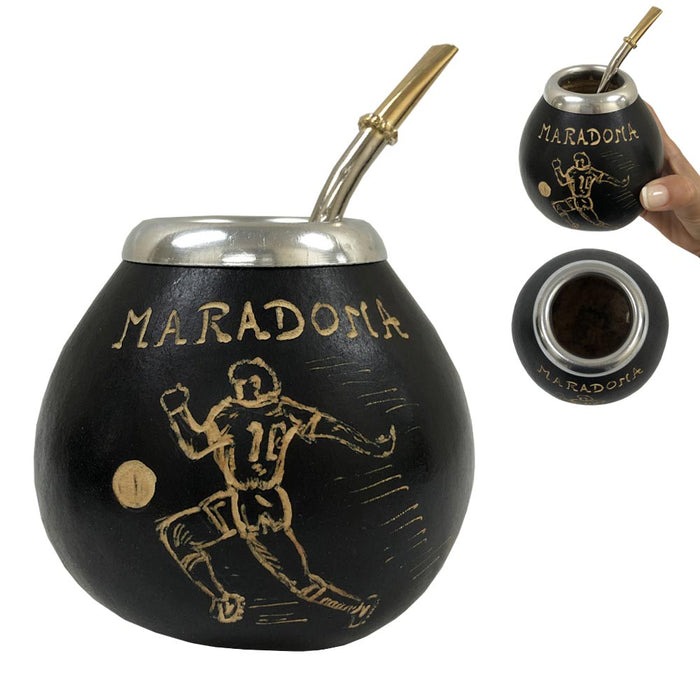 Mate Gourd Set Straw Bombilla Cup Handmade Yerba Argentina Mexico 86
