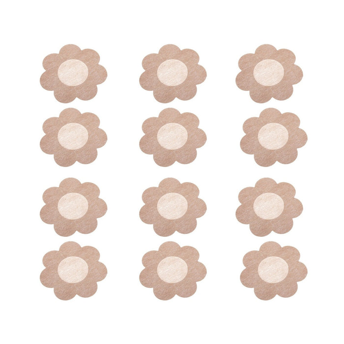 10 X Breast Nipple Cover Petal Self Adhesive Bra Pasties Flower Shape Nude 3"