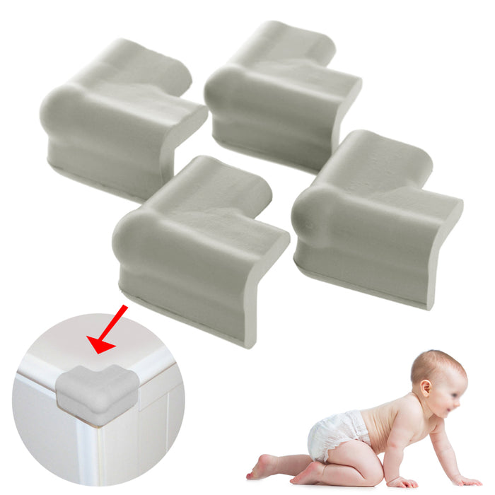 4PC Baby Proofing Table Corner Bumpers Soft Foam Protector Furniture Edge Safety