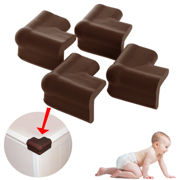 4PC Soft Foam Edge Corner Bumpers Furniture Protector Baby Proofing Child Safety