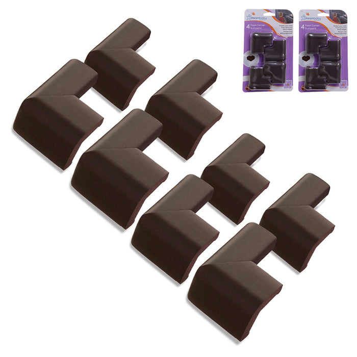 8X Soft Foam Corner Cushions Baby Proofing Table Edge Guard Bumpers Child Safety