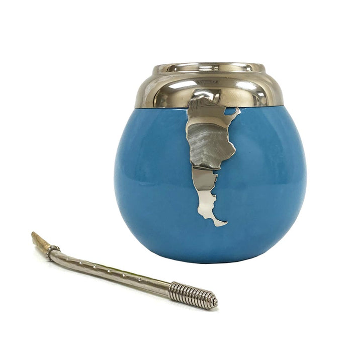 New Argentina Mate Gourd Set Straw Bombilla Alpaca Ceramic Yerba Mate Tea Drink