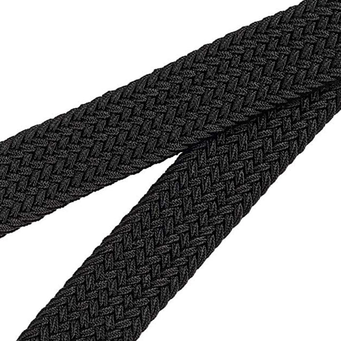 Mens Elastic Stretch Leather Belt Buckle Casual Formal Dress Golf Braided Med