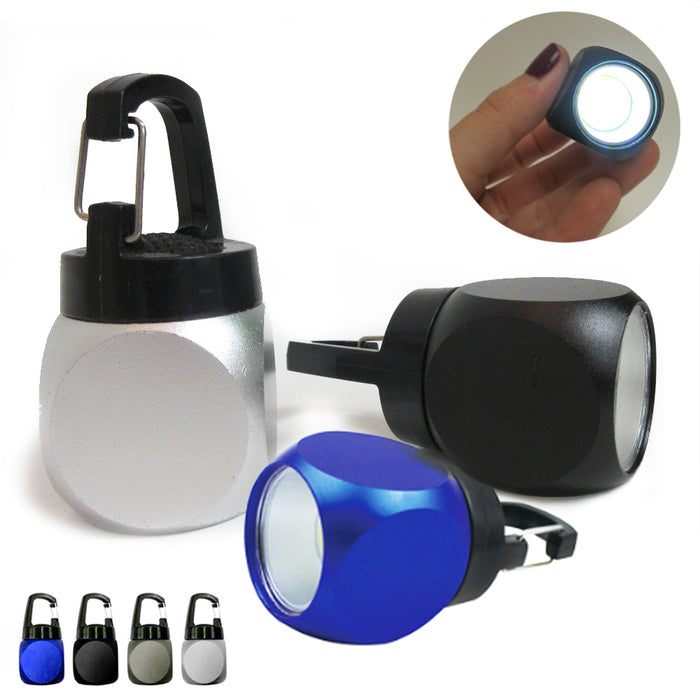 4PC Pocket Flashlight COB LED Torch Bright Portable Keychain Camping Hiking Gift
