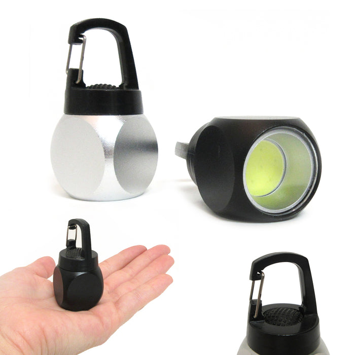 4PC Pocket Flashlight COB LED Torch Bright Portable Keychain Camping Hiking Gift