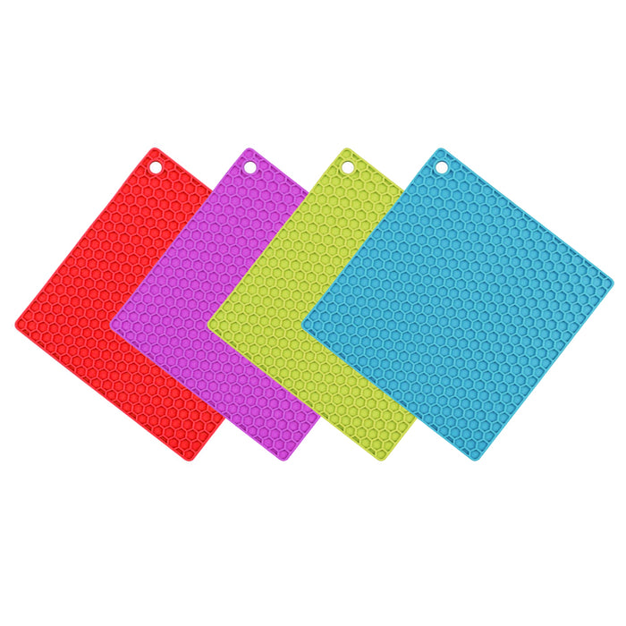 Silicone Pot Holder Trivet Mat Heat Resistant Mitts Multipurpose Holder Non-Slip