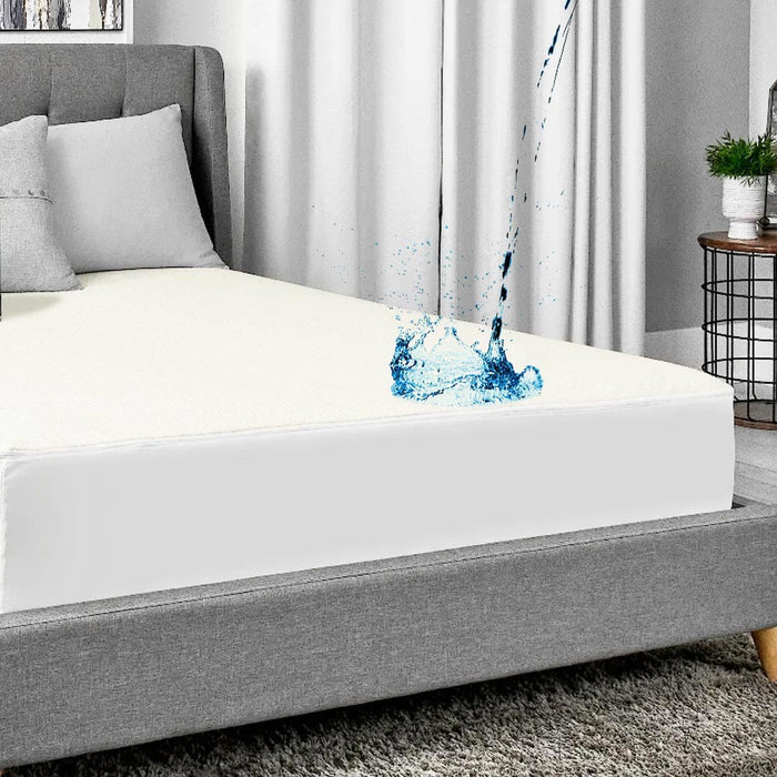 12 Pk Waterproof Mattress Cover Heavy Duty Vinyl White Bed Protector Full Size