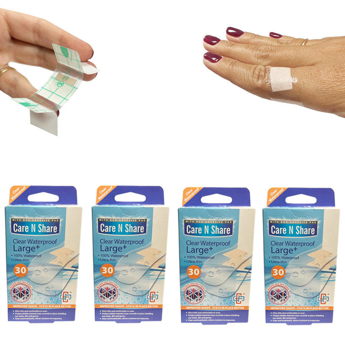 120 Transparent Stretch Adhesive Bandages Waterproof Dressing Cover Wound Cuts