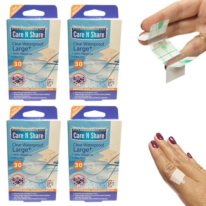120 Transparent Stretch Adhesive Bandages Waterproof Dressing Cover Wound Cuts