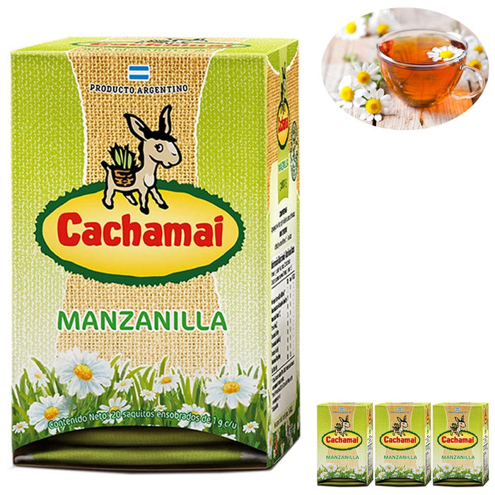 3 Traditional Chamomile Herbal Tea Natural Manzanilla Leaf Sleep Relax 60 Count