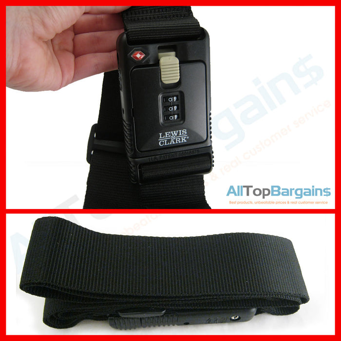 Combination Locking Travel Belt  Luggage Suitcase Secure TSA Lock Strap 3 Digit