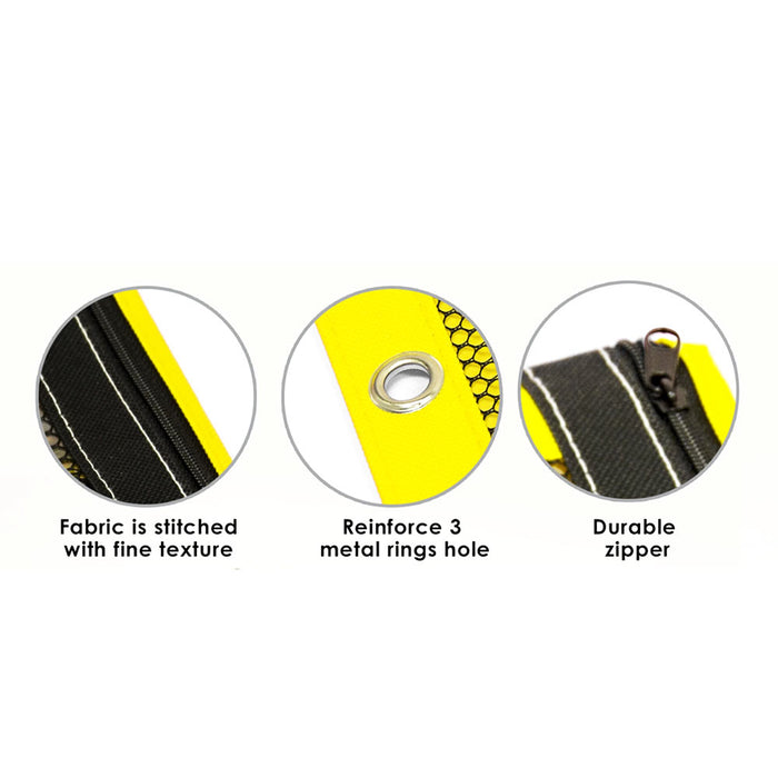 24 Pk BAZIC 3-Ring Pencil Case Rivet-Reinforced Holes Mesh Window Bright Colors