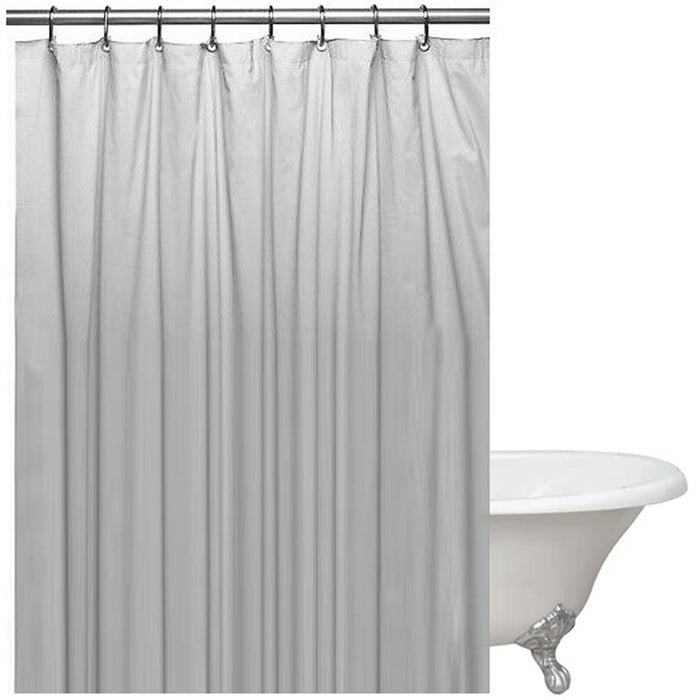 Gray Shower Curtain Liner Magnetic 70 X 72 Waterproof Heavy Duty Vinyl Bathroom