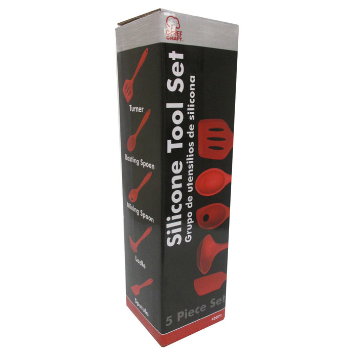 5 PC Kitchen Utensil Set Silicone Cooking Utensils Heat Resistant Kitchen Tools