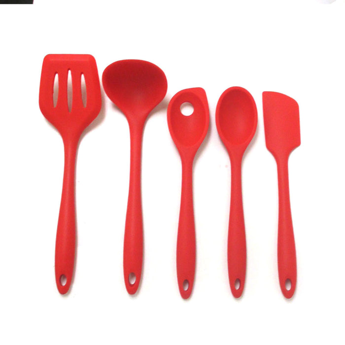 5 PC Kitchen Utensil Set Silicone Cooking Utensils Heat Resistant Kitchen Tools