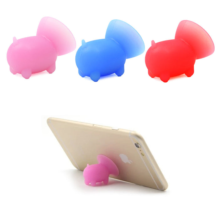 3 PC Piggy Cell Phone Stand Phone Holder Suction Stand For Office Desk Universal