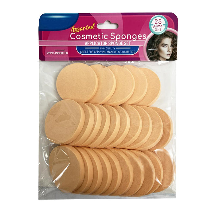 25Pc Round Makeup Facial Sponges Pads Soft Powder Puff Cosmetic Foundation Cream