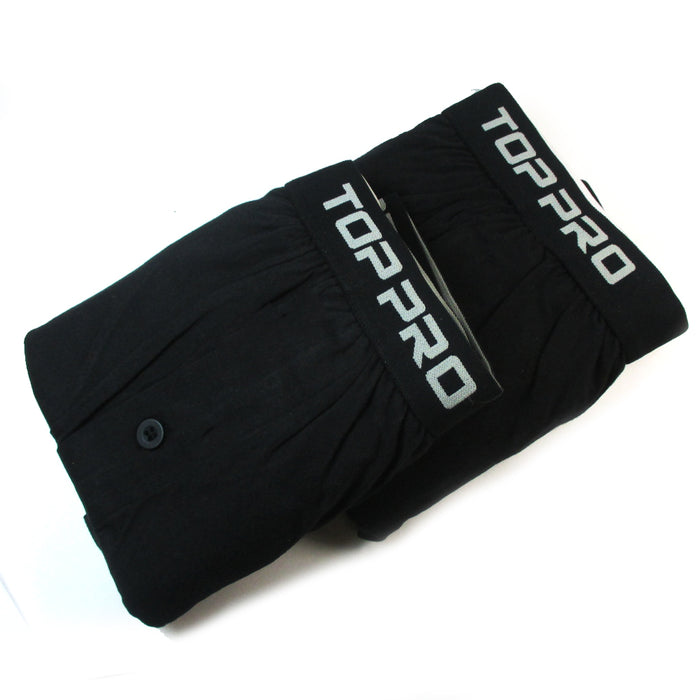 2 Mens Classic Knit Boxer Shorts Black 100% Cotton Underwear Comfort Soft Sz 2XL