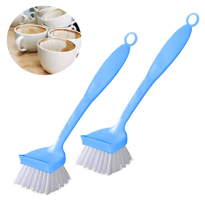 2 Pack Sink Dish Washing Brushes 9" Vegetable Scrubber Kitchen Bathroom Cleaning