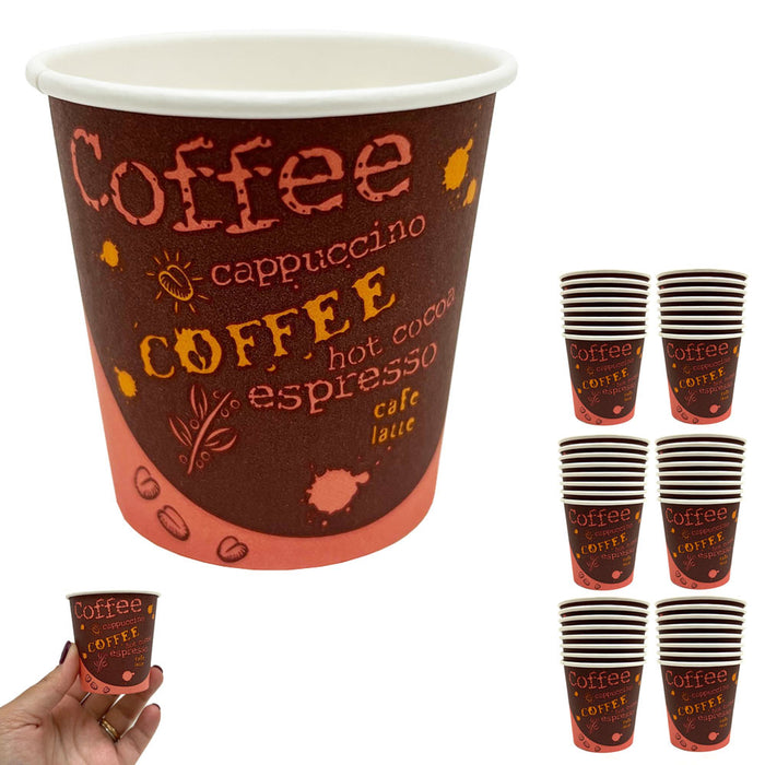 50 count Disposable Coffee Cups 4 oz To Go Paper Hot Drinks Expresso Travel Cup