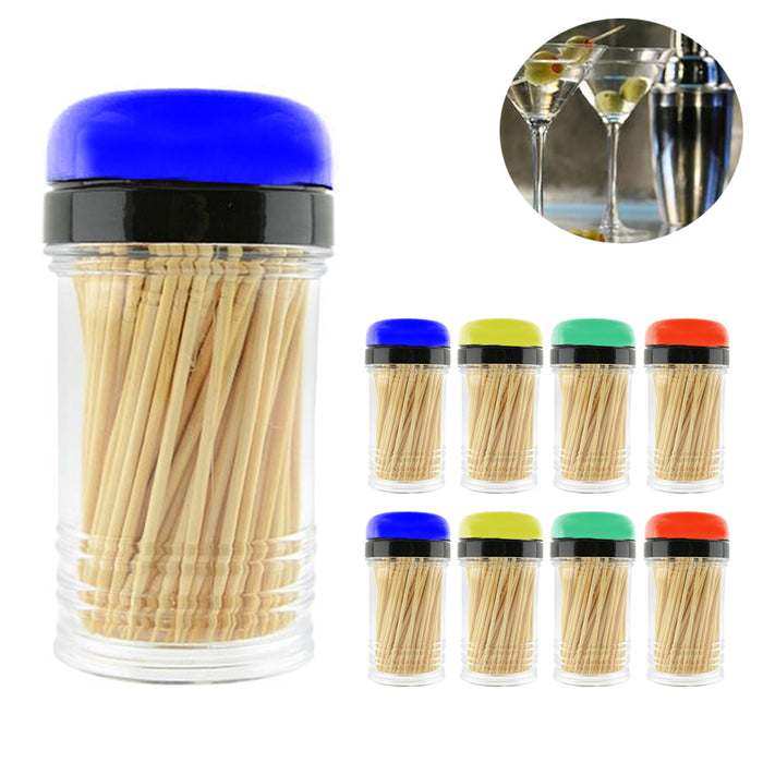 1600PCS Bamboo Wooden Toothpicks 8 Dispenser Holder Containers Party Home Crafts