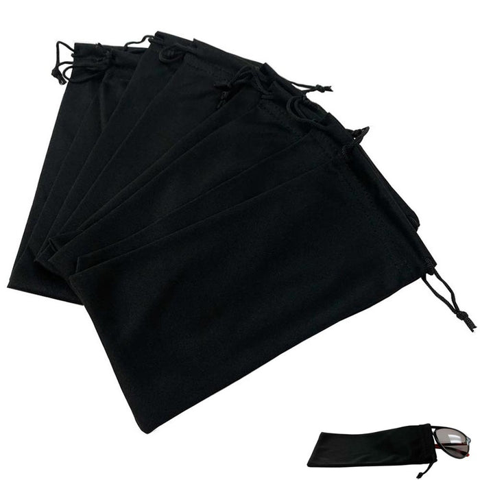 50 Bulk Cheap Black Micro Fiber Sunglasses Carrying Pouch Case Bag Sleeve