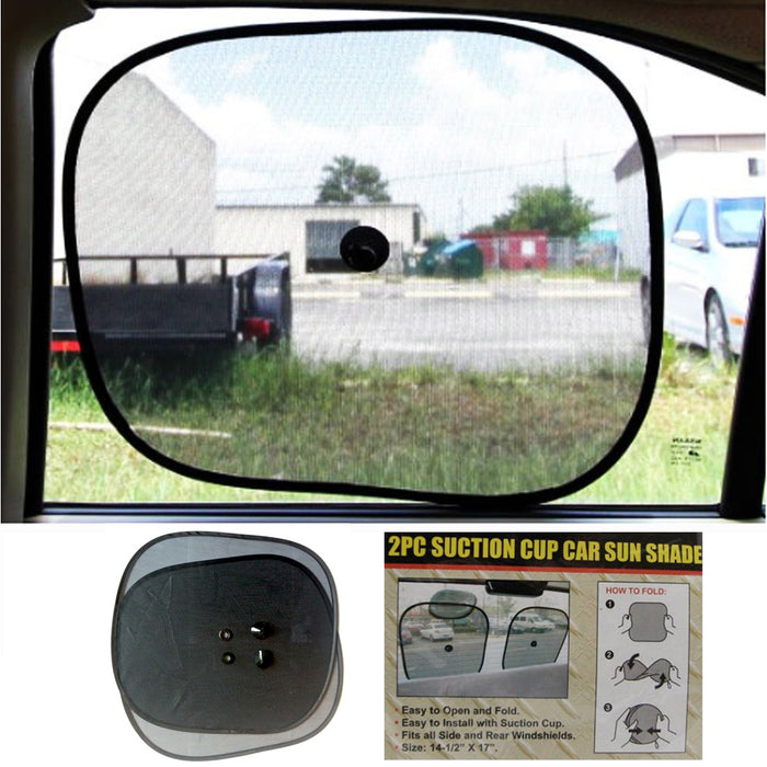 2 Sun Shade Visor Shield Side Rear Window Car Auto Mesh Screen Baby Su —  AllTopBargains