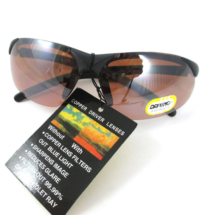 Driving Glasses Copper Lens Mens Womens UV Designer Sport Sunglasses Eyewear !