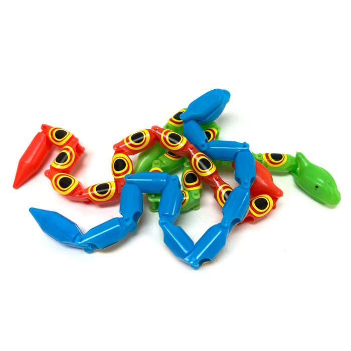 9 PCS Jointed Snake Toys Wiggle Plastic Snakes Party Favor Kids Sensory Toys