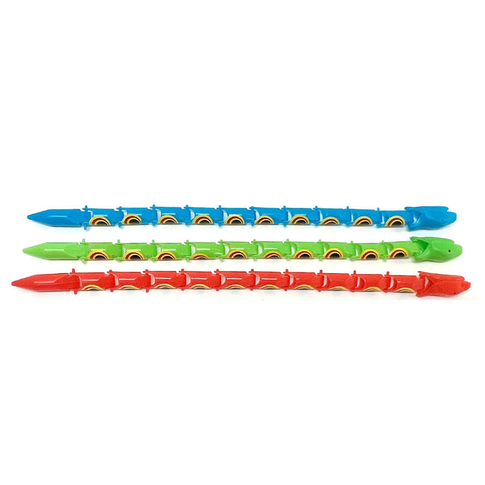 Set of 12 Wiggle Snake Toys Jointed Plastic Snakes Wiggly Birthday Party Favor