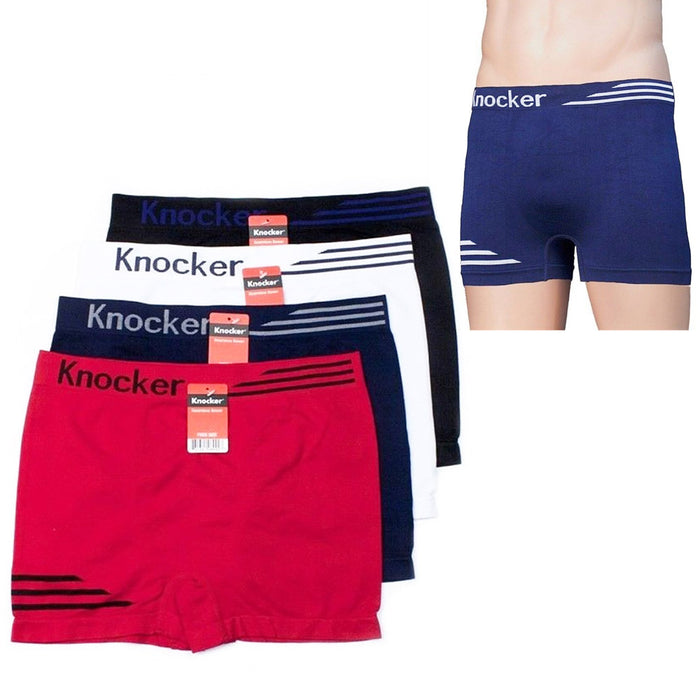 12 Mens Seamless Boxers Briefs Underwear Athletic Underpants Knocker MS007 New !