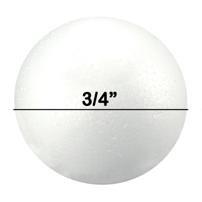 60PC Foam Craft Balls Polystyrene 3/4" White Sphere Art Project Party Decoration