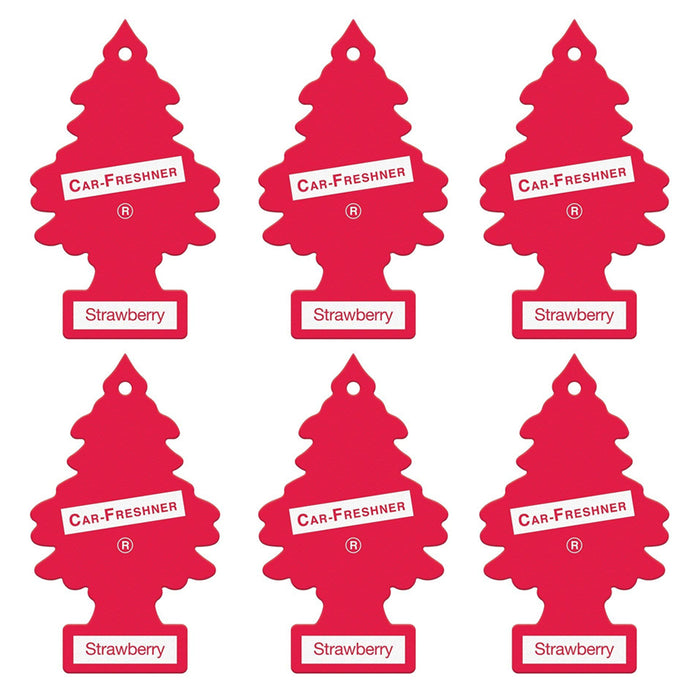 6 Pack Strawberry Scent Little Trees Air Freshener Home Car Hanging Office Aroma