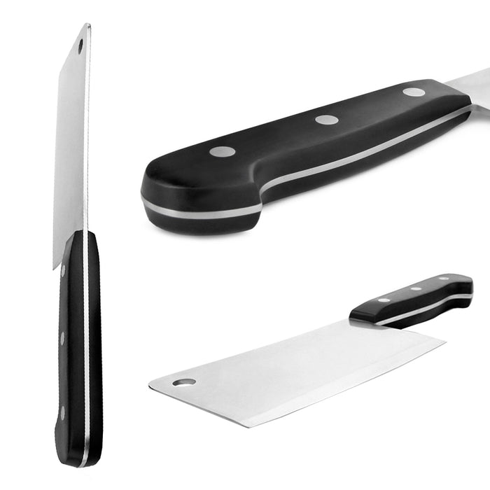 2PC Stainless Steel Butcher Knife Cleaver Chopper Restaurant Home Utopia Kitchen