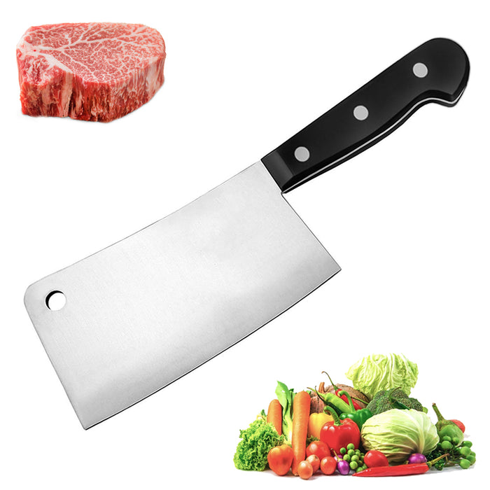 6-Inch Cleaver Meat Vegetable Chopper Stainless Steel Blade Kitchen Knife Cutter