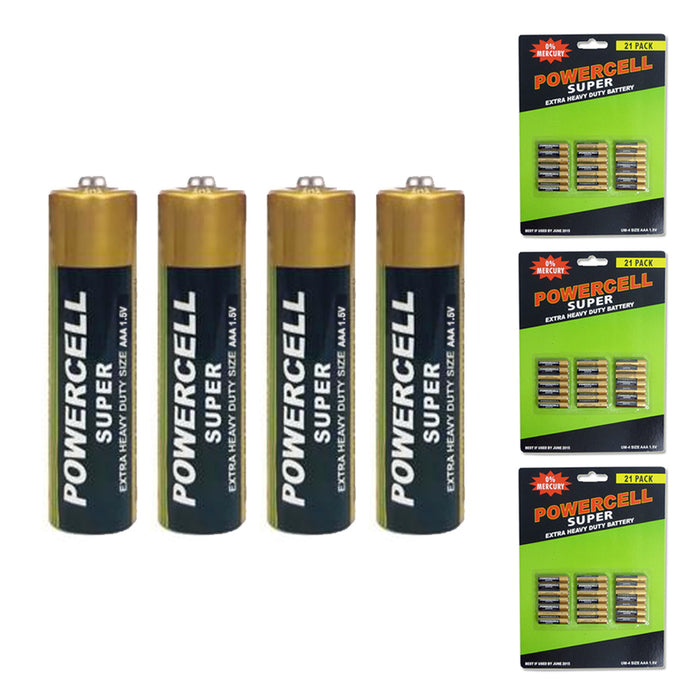 63-Count Extra Heavy Duty AAA Batteries 1.5V Triple A Battery Wholesale Bulk Lot
