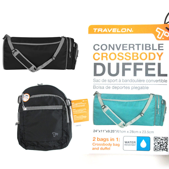 Travelon Carry On Bag Convertible Crossbody Duffel Cross Body Purse One Size