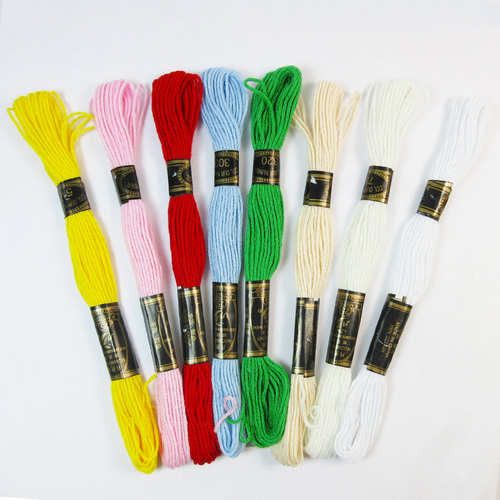 40 Pack Multi Colors Cross Stitch Cotton Embroidery Thread Floss Sewing Skeins