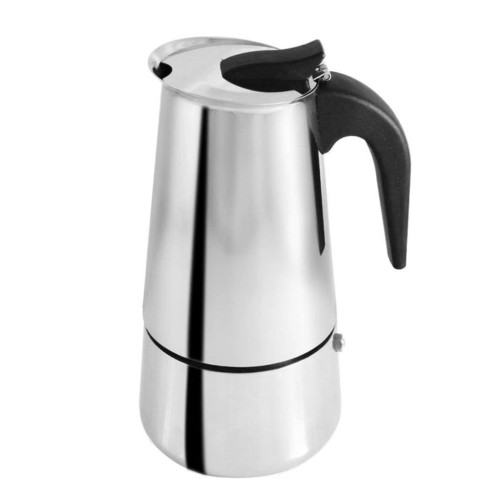 9 Cup Stovetop Coffee Maker Italian Espresso Stainless Steel Mocha Pot Cafeteria