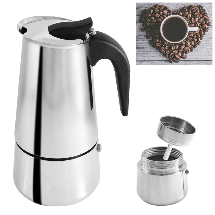 4/6/9 Cup Stainless Steel Cuban Coffee Maker Espresso Stovetop