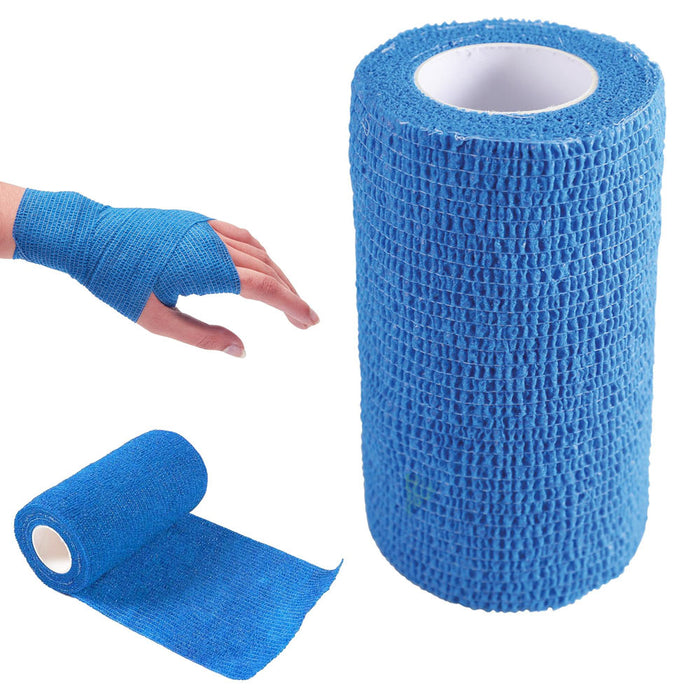 5 Yds Self Adhesive Bandage Gauze Rolls Elastic Adherent Tape First Aid 3" Wrap