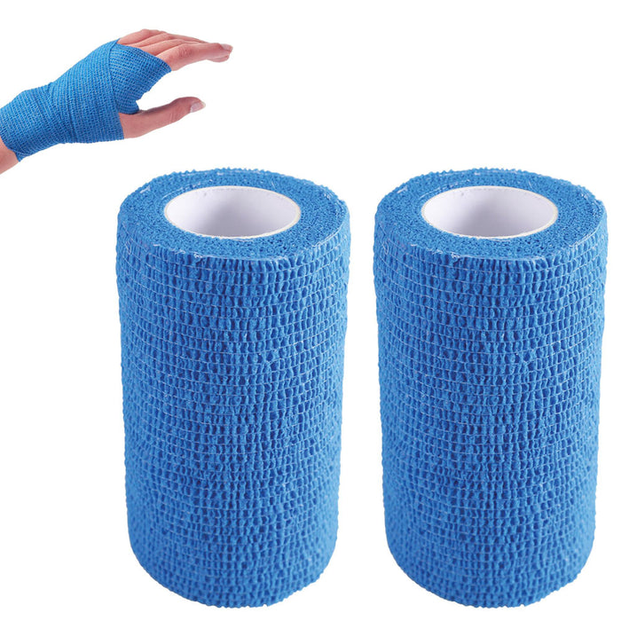 5 Yds Self Adhesive Bandage Gauze Rolls Elastic Adherent Tape First Aid 3" Wrap