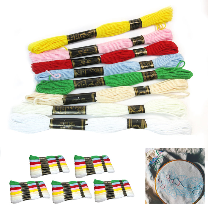 40 Pack Multi Colors Cross Stitch Cotton Embroidery Thread Floss Sewing Skeins