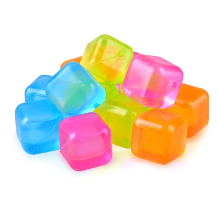 40 Ct Reusable Plastic Ice Cubes Refreezable Color Drink No Melting Cube Whiskey