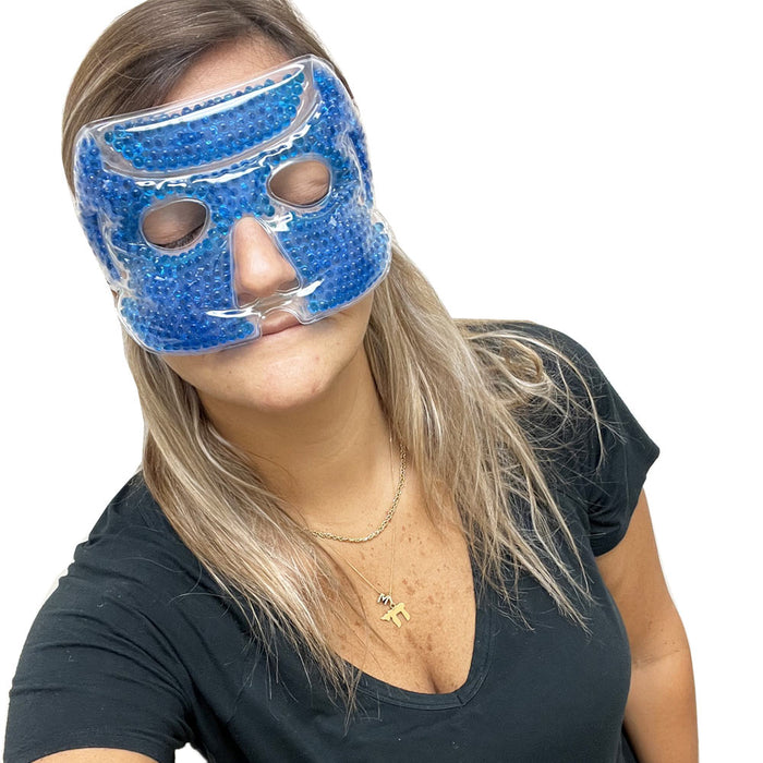 2 PC Hot Cold Gel Bead Facial Eye Mask Migraine Headache Stress Relief Ice Mask