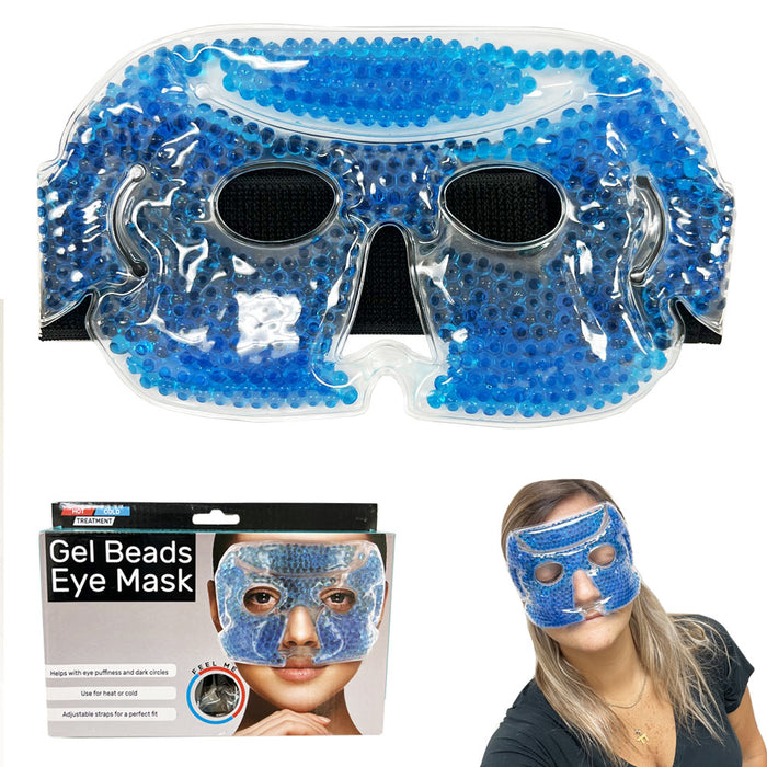 2 PC Hot Cold Gel Bead Facial Eye Mask Migraine Headache Stress Relief Ice Mask