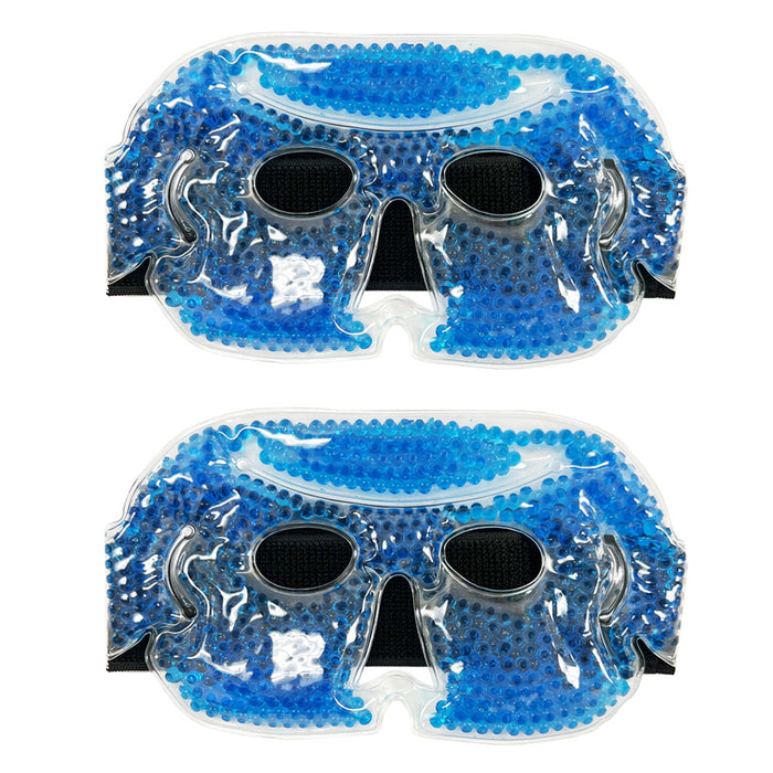 2 PC Hot Cold Gel Bead Facial Eye Mask Migraine Headache Stress Relief Ice Mask