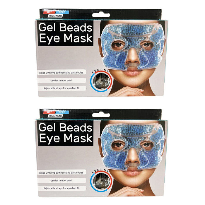 2 PC Hot Cold Gel Bead Facial Eye Mask Migraine Headache Stress Relief Ice Mask