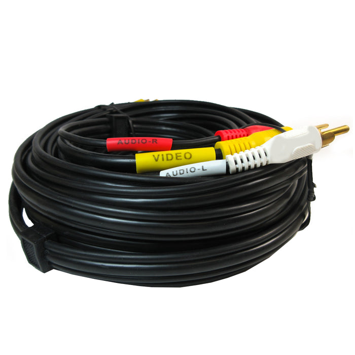 3 RCA Premium 25FT Gold Plated Composite Extension Audio Video AV Cable Cord New